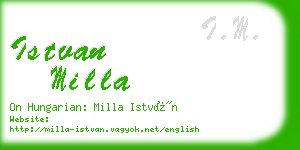 istvan milla business card